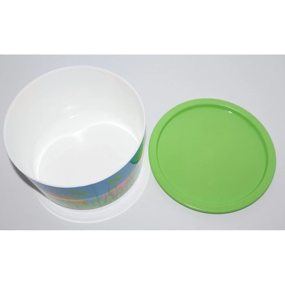 TUPPERWARE Easter Spring Bunny Chick Stacking Storage Canister Set of 3 w/ Lids